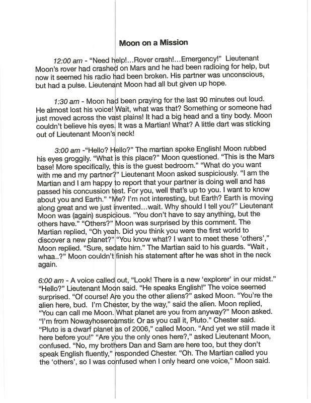 Short Story - Grade 6, page 1